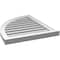 Ekena Millwork Quarter Round Top Left Surface Mount PVC Gable Vent w/ 2"W x 2"P Brickmould Sill Frame, 22"W x 28"H GVPQL22X2803SF - alternate 4